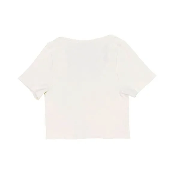 OQQ ScoopNeck Cropped Tee Bundle - Size Small - Pale Yellow, Black, Gray - Picture 3 of 10